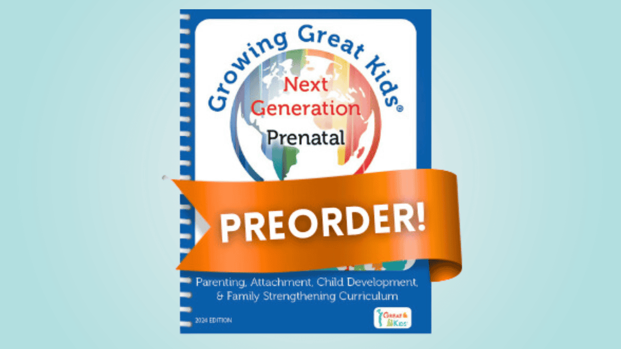 The cover of a child development curriculum for prenatal families.